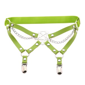 Harajuku-Étoile à cinq branches en cuir PU, harnais élastique pour femmes, anneau de cuisse serré, <span class=keywords><strong>jarretière</strong></span> - Product Image 3