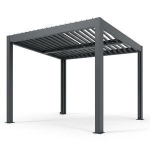 Pergola extérieure en aluminium avec toit à lames orientables, imperméable, auvent pare-soleil, gazebo bioclimatique, revêtement poudré, <span class=keywords><strong>abri</strong></span> pour <span class=keywords><strong>jardin</strong></span>, <span class=keywords><strong>terrasse</strong></span>, balcon - Product Image 1