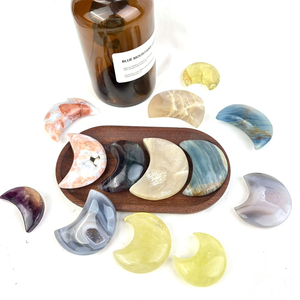Pierre de cristal énergétique de haute qualité à bas prix, polie, matériaux mixtes, en forme de lune pour la décoration intérieure - Product Image 2