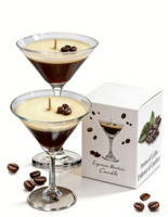 Bougie artisanale en cire de soja parfumée au café Oshine Martini Glass, cadeau amusant, mignon et élégant pour Pâques, Noël, anniversaire, Halloween, Diwali
