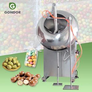 เครื่องเคลือบผงอัตโนมัติสำหรับช็อกโกแลต ลูกอม อัลมอนด์ ถั่วลิสง โดนัท คาราเมล น้ำตาล และเยลลี่ - Product Image 1