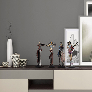 <b>Retro</b> Musician Figurine Set Multi Piece Synthetic Resin Living Room Home <b>Decor</b> - Product Image 2