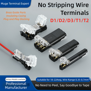 D2-Kabelstecker <span class=keywords><strong>2</strong></span>-poliger steck barer Schnell spleiß Nicht abisolier bare schnelle elektrische Kabel anschlüsse blockieren LED-Beleuchtungs kabel anschlüsse - Product Image 2