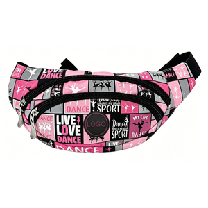 Kids Girls <strong>Gymnastics</strong> Fanny Packs Waist Bag Custom Waterproof Travel Sports Dance Girl Sling Crossbody Chest Bags with logo - Product Image 3