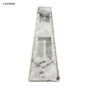 Lander <span class=keywords><strong>Stone</strong></span> Picasso Lavabo de mármol blanco Inodoro Lavabo de baño de mármol Dormitorio de hotel Lavabo de mármol - Product Image 1