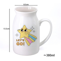 BENELUCK sublimasi cangkir kopi sapi lucu hadiah untuk teman Logo kustom desain bentuk baru Mug perjalanan kopi keramik