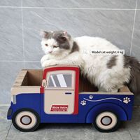 23.6 pouces bleu chat camion chat planche à gratter jouets différentes formes iCle voitures avec rabat à chat maisons et meubles pour animaux de compagnie