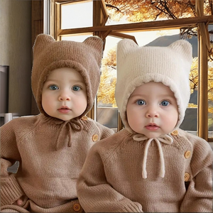 Nouveaux designs de bonnets d'hiver et d'automne pour bébés garçons et filles, vente en gros - Product Image 2