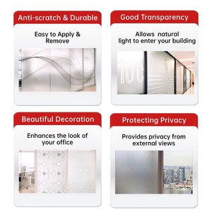 <span class=keywords><strong>Vinilo</strong></span> <span class=keywords><strong>Adhesivo</strong></span> Transparente <span class=keywords><strong>Opaco</strong></span> para Decoración de Oficina, Película para Ventanas de Vidrio, Privacidad - Product Image 6