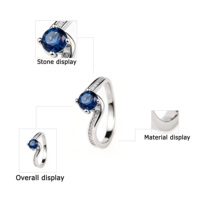 925 Silber Roségold-Plattierte Ringe für Damen Verlobung Hochzeit Jubiläum Kubisches Zirkonia Glänzendes Design Großhandel Modeschmuck