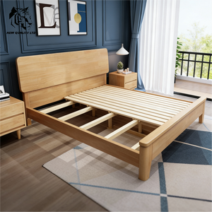 Cama de madera tamaño matrimonial, nueva, moderna, para dormitorio, de fábrica china, precio bajo, personalizable, gran stock, envío inmediato. - Product Image 2