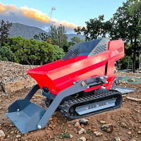 Volnos Auto-chargement Top Rank piste de jardin en caoutchouc 6.5hp essence machines forestières Mini piste chenille Dumper Ce