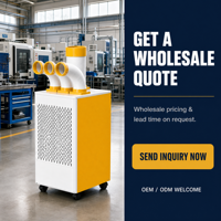 Refroidisseur d'air portable avec moteur AC pour l'industrie hôtelière, système de refroidissement haute efficacité, refroidissement industriel
