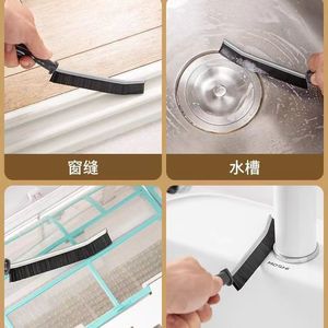 Crevices Cleaning <b>Brush</b> Long Handle Nylon Bristles For <b>Window</b> Sink Bathtub Faucet Cleaning Tool - Product Image 1