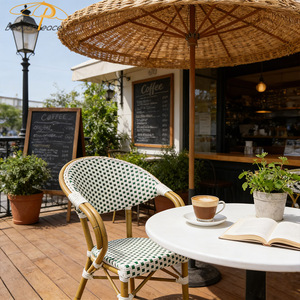 Chaise de jardin de style français, chaise de salle à manger en rotin d'extérieur, chaise de <span class=keywords><strong>bistrot</strong></span> de café français pour restaurant, café - Product Image 4