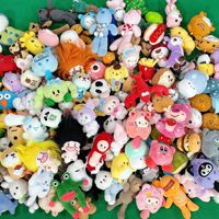 En gros, Porte-clés en tissu rembourré de coton PP de 5-15 cm, Peluche super douce, mignonne et amusante, type poupée de machine à grue