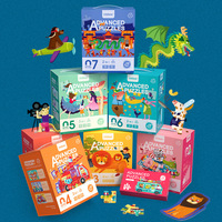 Rompecabezas de dibujos animados para niños, juguete de aprendizaje con caja de embalaje, impresión personalizada, barato