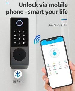 Không thấm nước IP65 mở khóa từ xa với ttlock tuya App cerradura inteligente vân tay mã thẻ chìa khóa thông minh rim khóa - Product Image 4