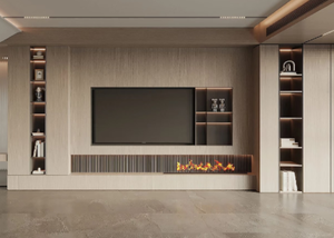 <span class=keywords><strong>Meuble</strong></span> <span class=keywords><strong>TV</strong></span> <span class=keywords><strong>suspendu</strong></span> avec <span class=keywords><strong>cheminée</strong></span> pour salon, nouveau style, salon, fond de mur intégré, <span class=keywords><strong>meuble</strong></span> de sol - Product Image 5