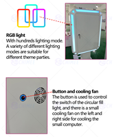 Machine de photomaton portable 2026, appareil photo reflex numérique, photomaton adapté à Surface Pro/iPad Air ou Pro avec lampe de poche intégrée