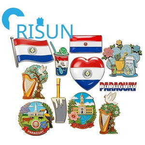 Imán de nevera, pin de solapa y insignia personalizados al por mayor con mapa de <span class=keywords><strong>la</strong></span> bandera latinoamericana, temática cultural de Asunción, Paraguay, para regalo o recuerdo. - Product Image 2