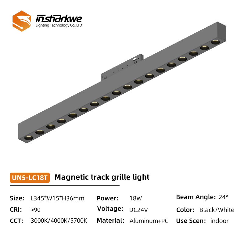 UN5-LC18T Magnetic track grille light 18W