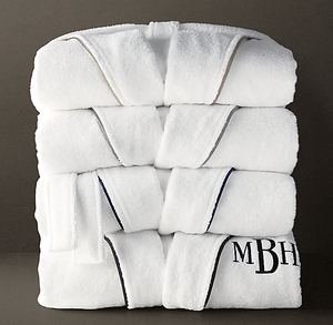 Albornoz de tela de felpa con logotipo de Hotel de 5 estrellas personalizado de alta calidad, <span class=keywords><strong>bata</strong></span> de baño de Spa de algodón 100% de lujo para hombres y mujeres - Product Image 4