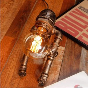 Lampe de table/bureau LED style <span class=keywords><strong>steampunk</strong></span> vintage en fonte, décorations, cadeaux d'anniversaire et du Nouvel An - Product Image 6