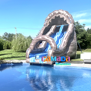 Pijakan kaki tiup Tiongkok besar kelas komersial <span class=keywords><strong>Slides</strong></span> air taman raksasa luar ruangan besar murah Dengan Kolam untuk anak-anak dewasa - Product Image 1
