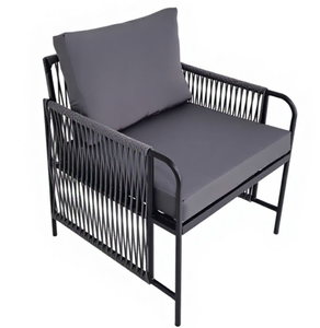 Ensemble <span class=keywords><strong>de</strong></span> meubles <span class=keywords><strong>de</strong></span> patio en rotin moderne, canapé d'extérieur léger en rotin avec table basse pour <span class=keywords><strong>petit</strong></span> balcon - Product Image 4