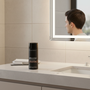 Polvo voluminizador de cabello marrón oscuro, producto de fibras de construcción de cabello - Product Image 3