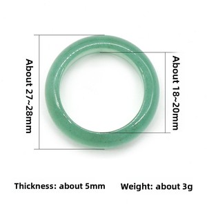 Anello in Pietra Naturale di <span class=keywords><strong>Agata</strong></span> e <span class=keywords><strong>Cristallo</strong></span>, Anello Rotondo in Avventurina Verde per Accessori da Mano e Gioielli Fai-da-Te - Product Image 5