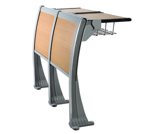 Mobilier scolaire Salle de conférence en bois Rangées universitaires Bureaux de conférence à gradins et escabeau Chaise Chaises d'escalier de salle de classe - Product Image 1