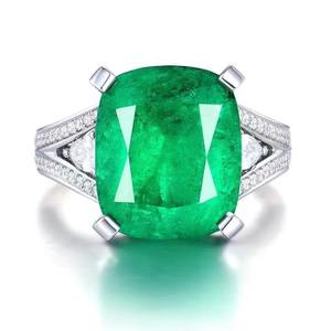 Anillo de Esmeralda Natural de <span class=keywords><strong>Colombia</strong></span> de 9.92ct en Oro de 18k SGARIT, Joyería Fina para Mujer, Joyería de Piedras Preciosas, Anillo de Esmeralda de Estilo Vintage OEM - Product Image 2