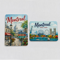 Neuer Stempelförmiger Kanada-Stadt-Folien-Kühlschrankmagnet Kundenspezifisch Bedruckter Aluminiumfolie Touristen-Souvenir Kühlschrankmagnete Montreal