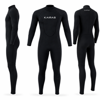 Combinaison de plongée intégrale thermique en néoprène 3 mm KAIRAS avec col réglable, coutures scellées, panneau de poitrine extensible, pour surf, snorkeling et plongée, personnalisable