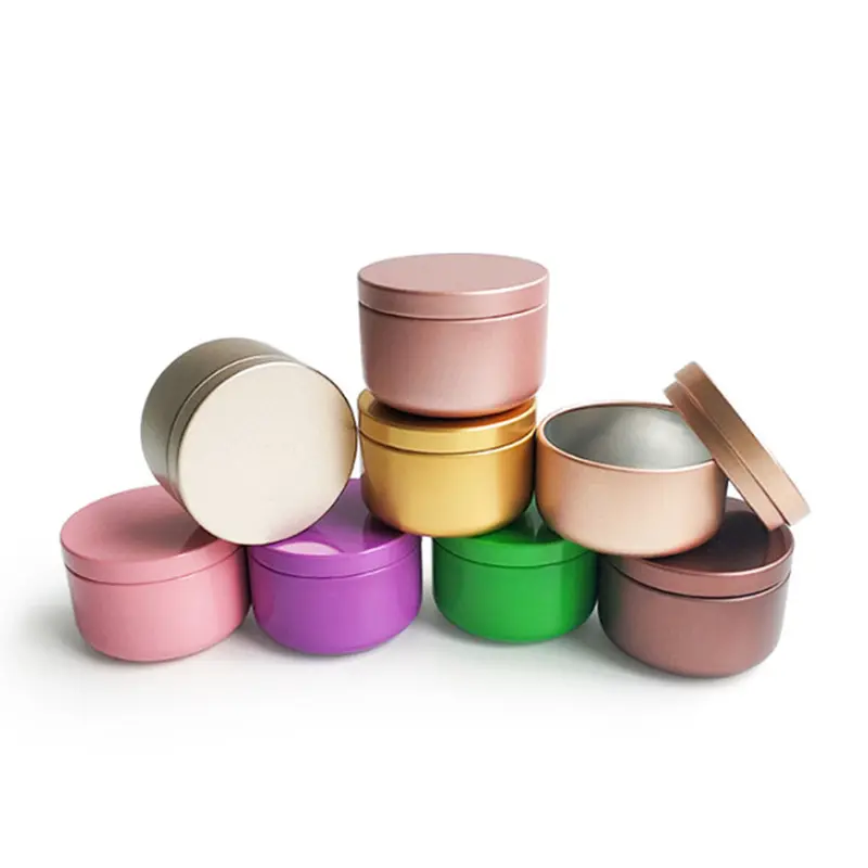 Best Selling Aluminum Candle Tin 50ml Travel Round Metal Candle Containers Candle Jars Aromatherapy Sealed Metal Can