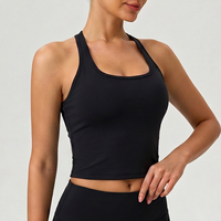 Meilleure Vente : Brassière de Sport Personnalisée à Col Carré, Dos Croisé, Haute Résistance, Dos Nu pour la Gym