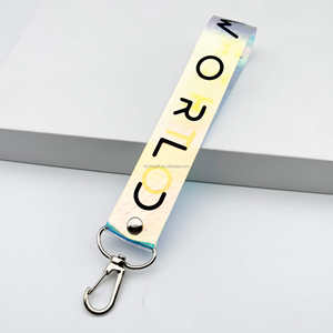 حزام مفاتيح عاكس مخصص الطباعة، حزام مفاتيح ملون هولوغرافي، سلسلة مفاتيح عاكسة - Product Image 1