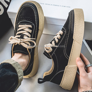 Scarpe Casual da Uomo Nere, Sneakers <span class=keywords><strong>per</strong></span> il Tempo Libero, Scarpe Sportive Traspiranti e Resistenti in Pelle Microfibra - Product Image 1
