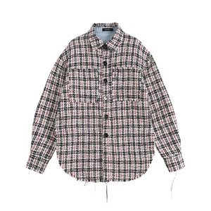 Camicie Eleganti da Donna in Tweed a Maniche Lunghe con Taglio Speciale, Bluse Invernali Eleganti da Fornitore Cinese di Abbigliamento - Product Image 1