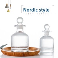 Bouteille d'aromathérapie en verre transparent Big Belly 150 ml, diffuseur de parfum de style nordique, volatilisation de parfum sans feu pour l'intérieur