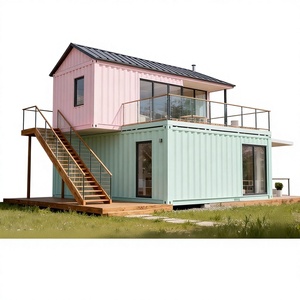 Contenedor Móvil, Habitación Rural, Construcción Temporal al Aire Libre, Villa de Dos Pisos, Vivienda de Acero Ligero, Ensamblaje Rápido LCL, Tablero Móvil - Product Image 1