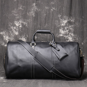 Brown Vintage Leather Duffle <b>Bag</b> With Shoe Compartment New Design Travel or <b>Overnight</b> <b>Bag</b> for Men and Women - Product Image 5