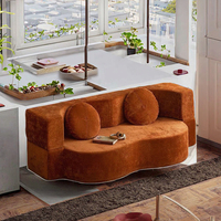 Elegante Sofá Cama Convertible de Dos Plazas, Diseño Moderno, Funda de Tela Extraíble, Ecológico y Duradero para Apartamentos Pequeños y Lofts