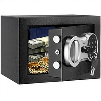 SF005 Safe mit elektronischem Zahlenschloss, Metall-Sicherheitsbox, 9,06x6,69x6,69 Zoll, mechanischer Code für Bargeld, Schmuck, Dokumente