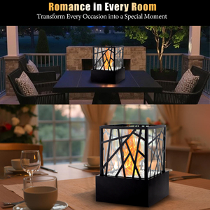 Cheminée à <span class=keywords><strong>bio</strong></span>éthanol en stock UE, cheminée de table à manger avec verre et couvercle, <span class=keywords><strong>meilleur</strong></span> cadeau - Product Image 3