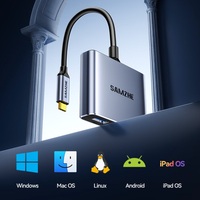 SAMZHE Typ-C zu 4K HDMI Erweiterungsdock HD-Konverter Adapter USB3.0 PD100W 3-in-1 Übertragungsdock für iPhone Laptop iPad Projektor