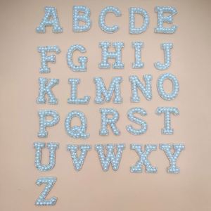 Patchs de lettres thermocollants DIY en perles et strass, patchs de lettres de l'alphabet en perles pour chapeau - Product Image 4