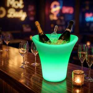 Seau à vin, vodka, whisky, champagne de haute qualité, logo personnalisé, moderne, luxueux, étanche, durable, en PE, avec éclairage LED - Product Image 2